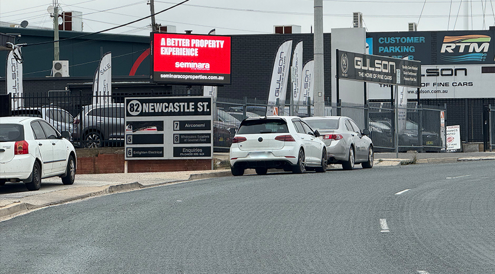 STATIC DIGITAL LED SCREENS, NEWCASTLE STREET FYSHWICK 2